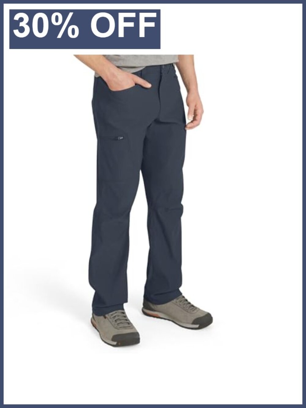 Men's Rainier Ripstop Nylon-Spandex Hiking Pants Athletic Fit UPF 50+